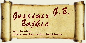 Gostimir Bajkić vizit kartica